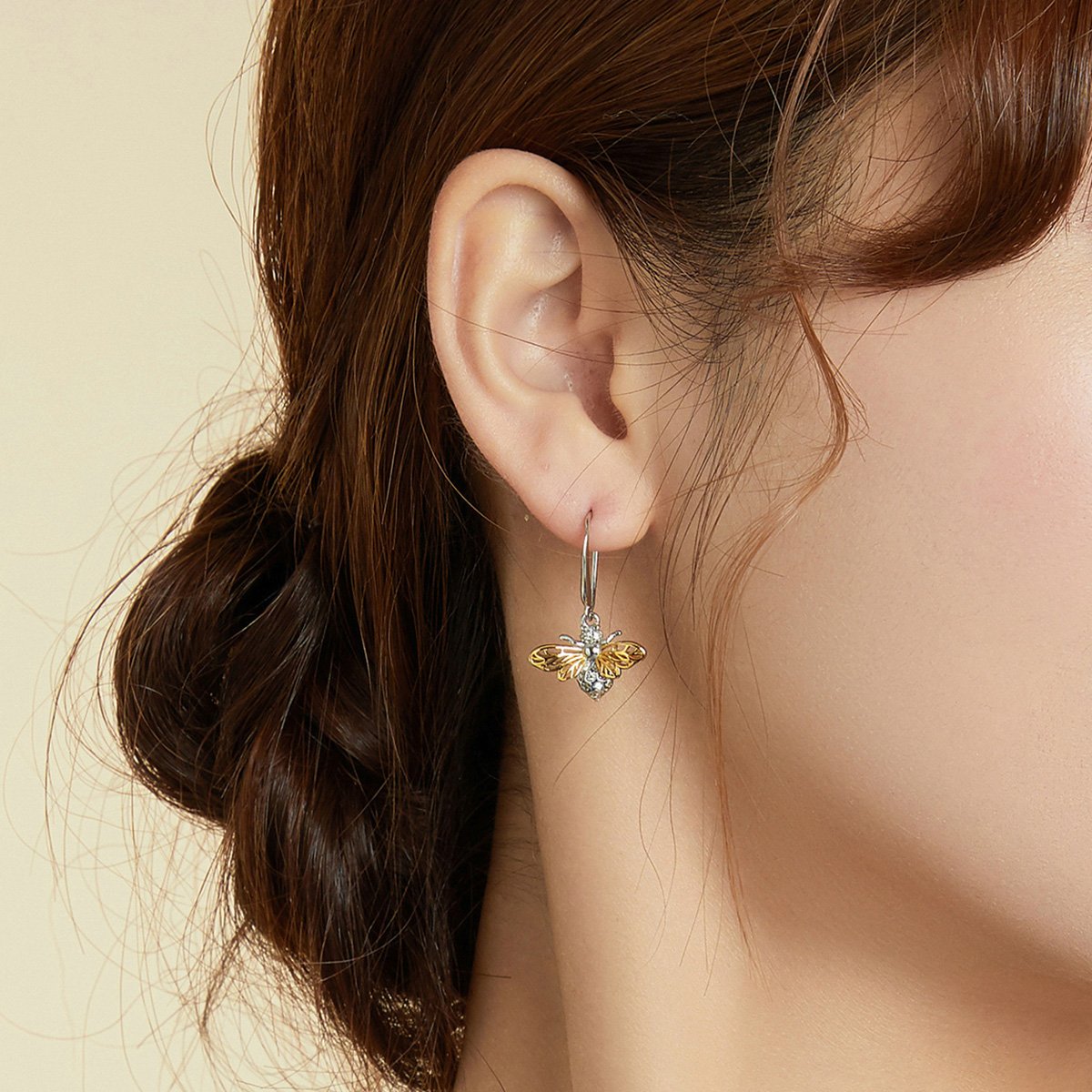 925 Sterling Silver Bee Earrings for Women Fine Jewelry Honeybee Drop Earrings for Women