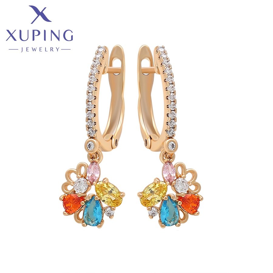 S00078640 XUPING Jewelry Wholesale Bulk 18K Gold Color Plated Fashion Fine Earrings For Women