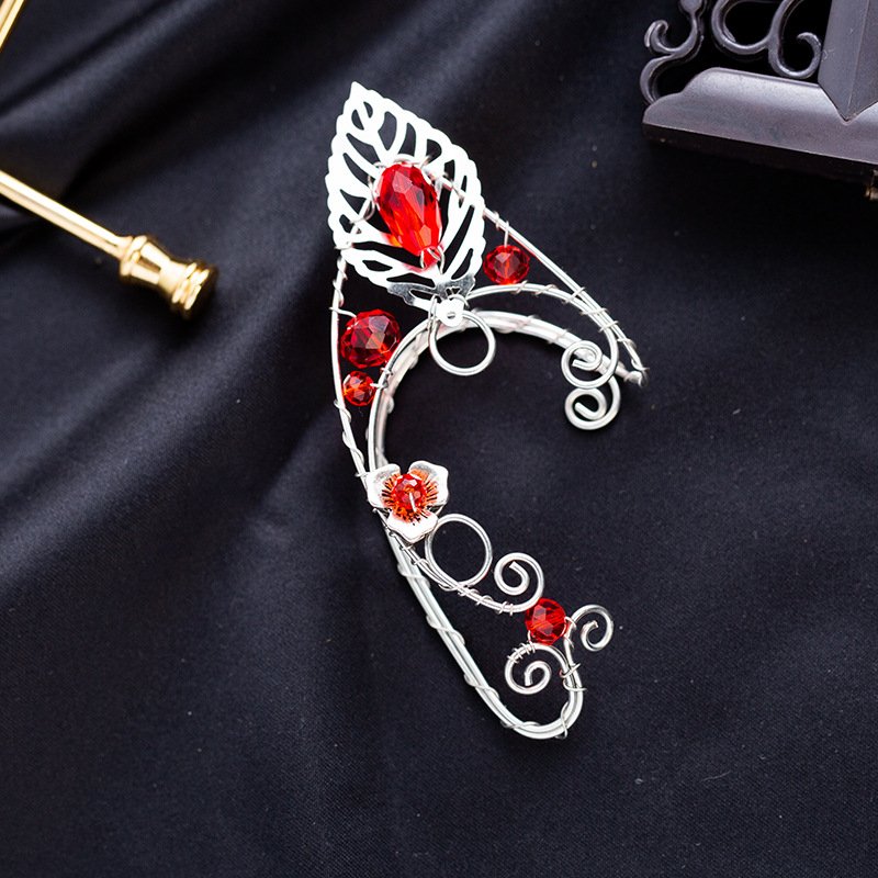Elves Ear Cuff Earrings Handmade Wrapping Leaf Cosplay Fairy No Pierced Clip On Earring For Women Jewelry