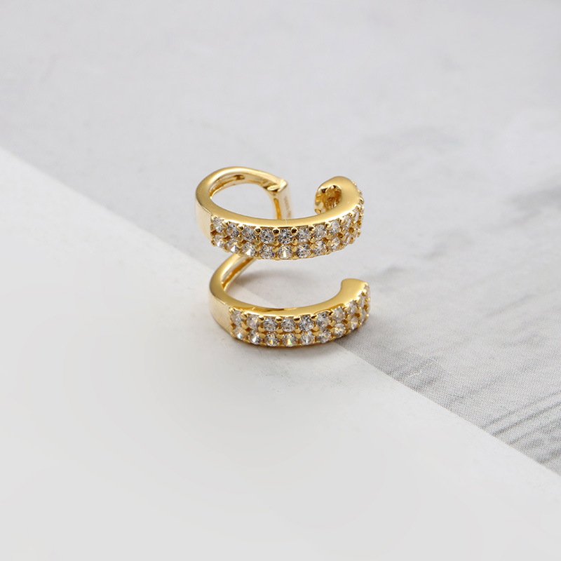 Wholesale Tarnish Free Fine 925 Sterling Silver cz Ear Cuff Earrings Designer Clip On Earring Non Pierced