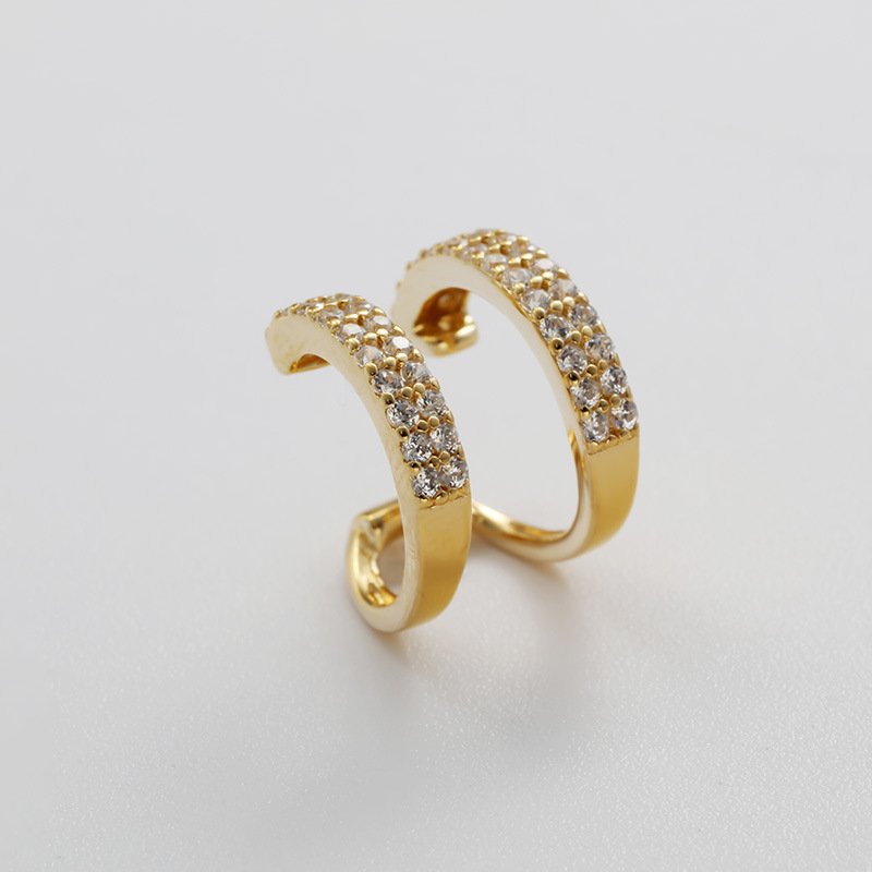 Wholesale Tarnish Free Fine 925 Sterling Silver cz Ear Cuff Earrings Designer Clip On Earring Non Pierced