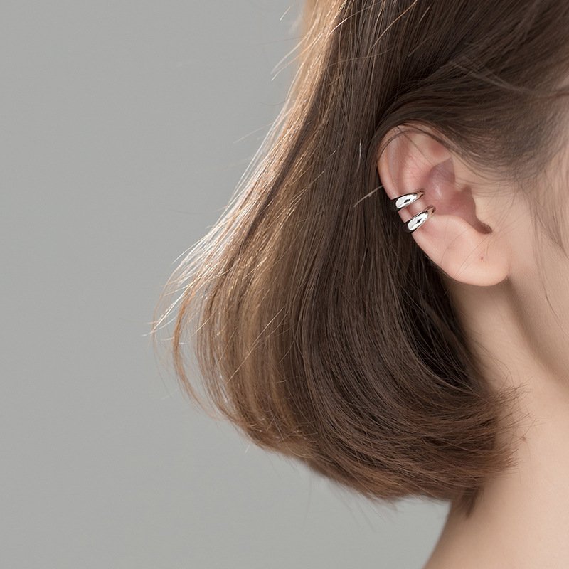 925 Sterling Silver Minimalist Ear Cuffs Trendy 18K Gold Plated Clip on Earrings Fine Jewelry for Women Men