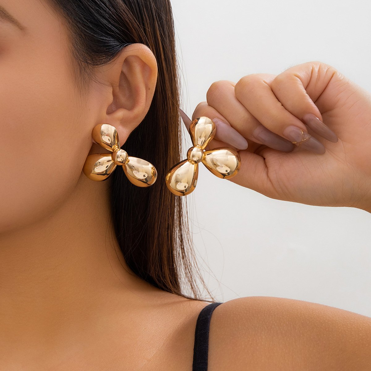 Hip Hop Cool Youth Irregular Ear Cuff Stainless Steel Simple Geometric Clip Earrings gold filled jewelry