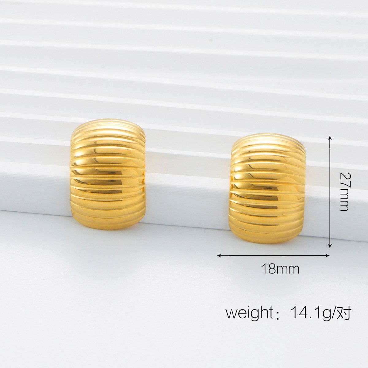 Styles Designing High-Grade Stainless Steel C-Shaped Unique Female Catwalk Earrings