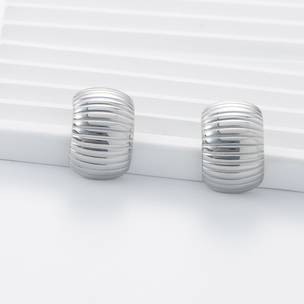 Styles Designing High-Grade Stainless Steel C-Shaped Unique Female Catwalk Earrings