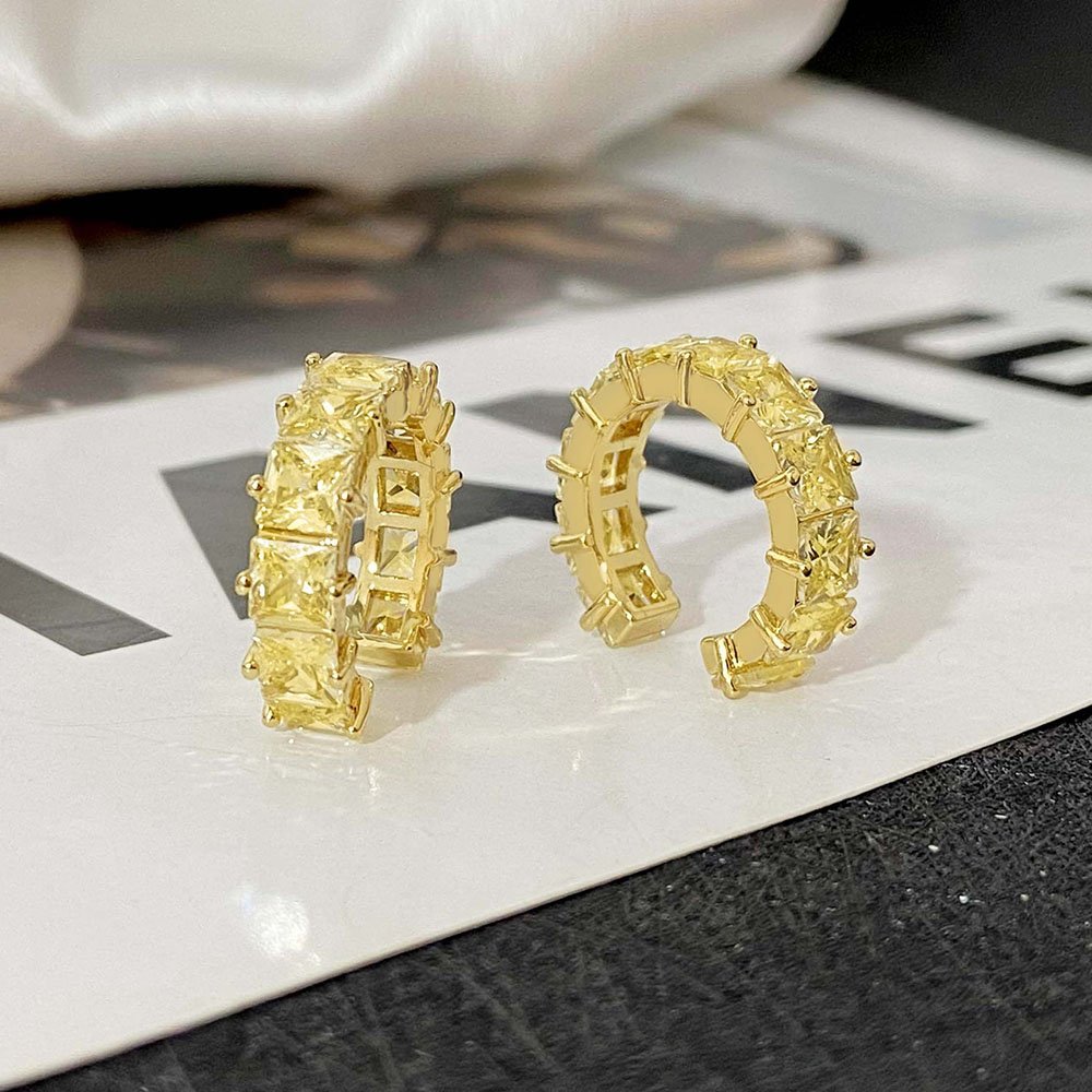 Summer Colorful Millenia Jewelry Light Green CZ Ear Cuff 925 Sterling Silver Mexico America Non-piercing Earrings Gold for Party
