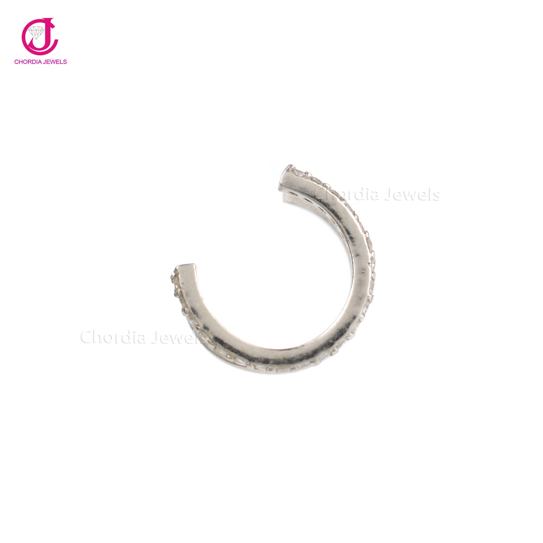 Ear Cuff Diamonds Fashion Jewelry Minimalist 925 Sterling Silver with Natural for Woman Earrings 100% Natural Customised LOGO