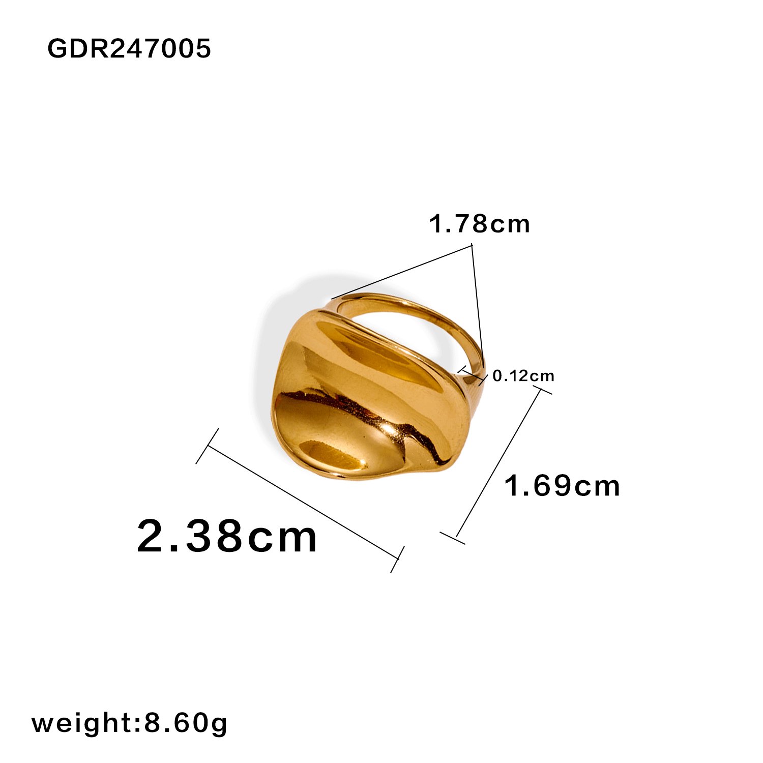 MS 2024 Wholesale Fine Jewelry for Women Trendy 18K Gold Plated Stainless Steel Non-Piercing Cuff Earrings for Wedding