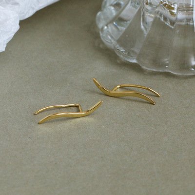 Delicate 925 Sterling Silver Crawler Earrings Cluster Star Climber Cuff Earrings