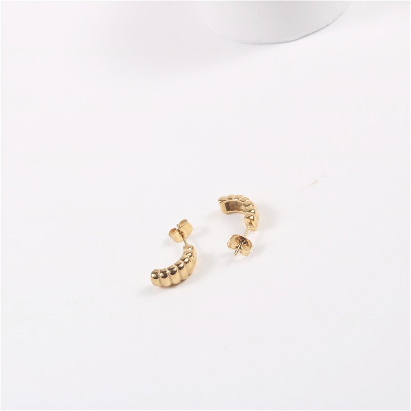 2021 Trendy Ear Jewelry Stainless Steel Thick Cuff Hoop Stub Earrings