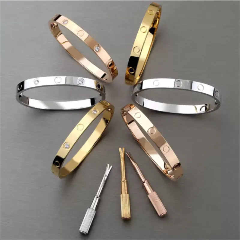 Custom Pulseira Armband Hot Gold Plated Sell Stainless Steel Screwdriver Bangles Cuff For Women Loveer Screw Bracelet & Bangle