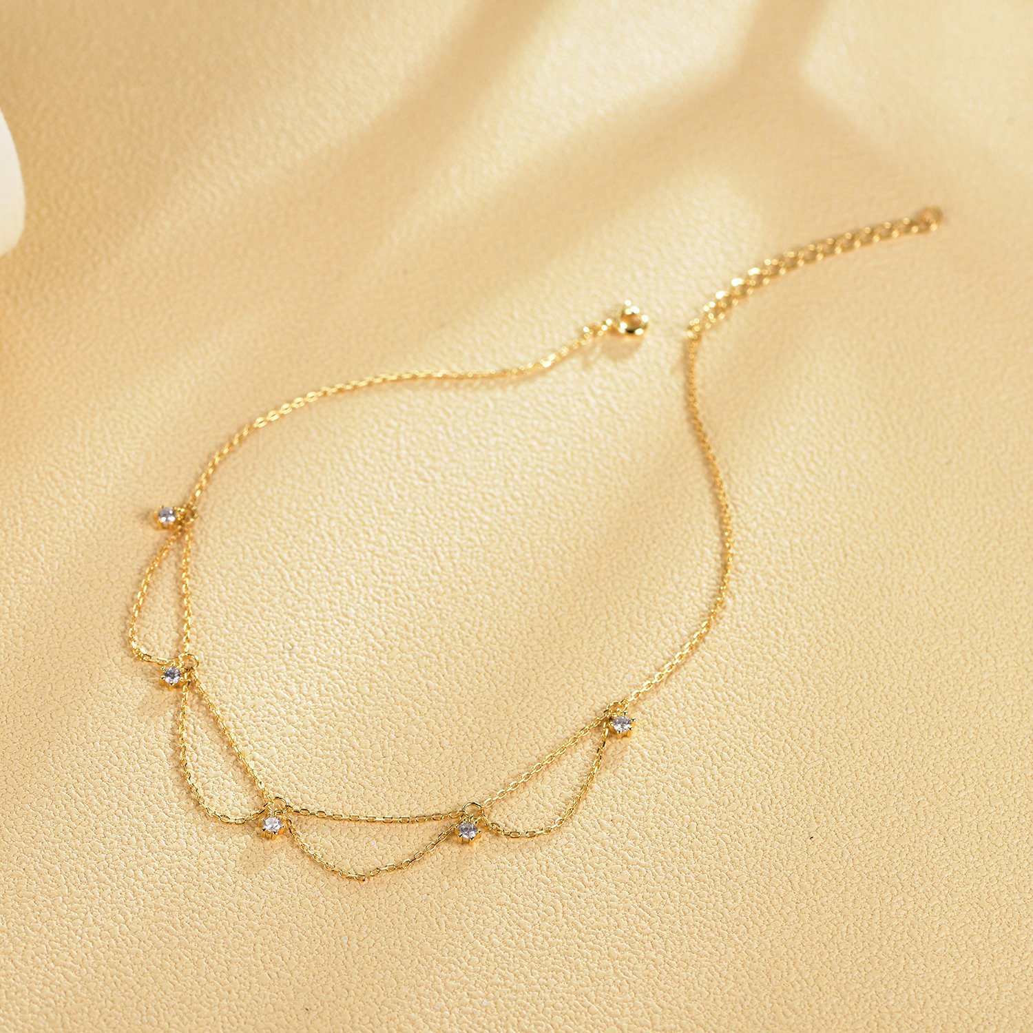 Kirin Wholesale Custom Fine jewelry zircon 14k gold chain links custom diamond tennis bracelet