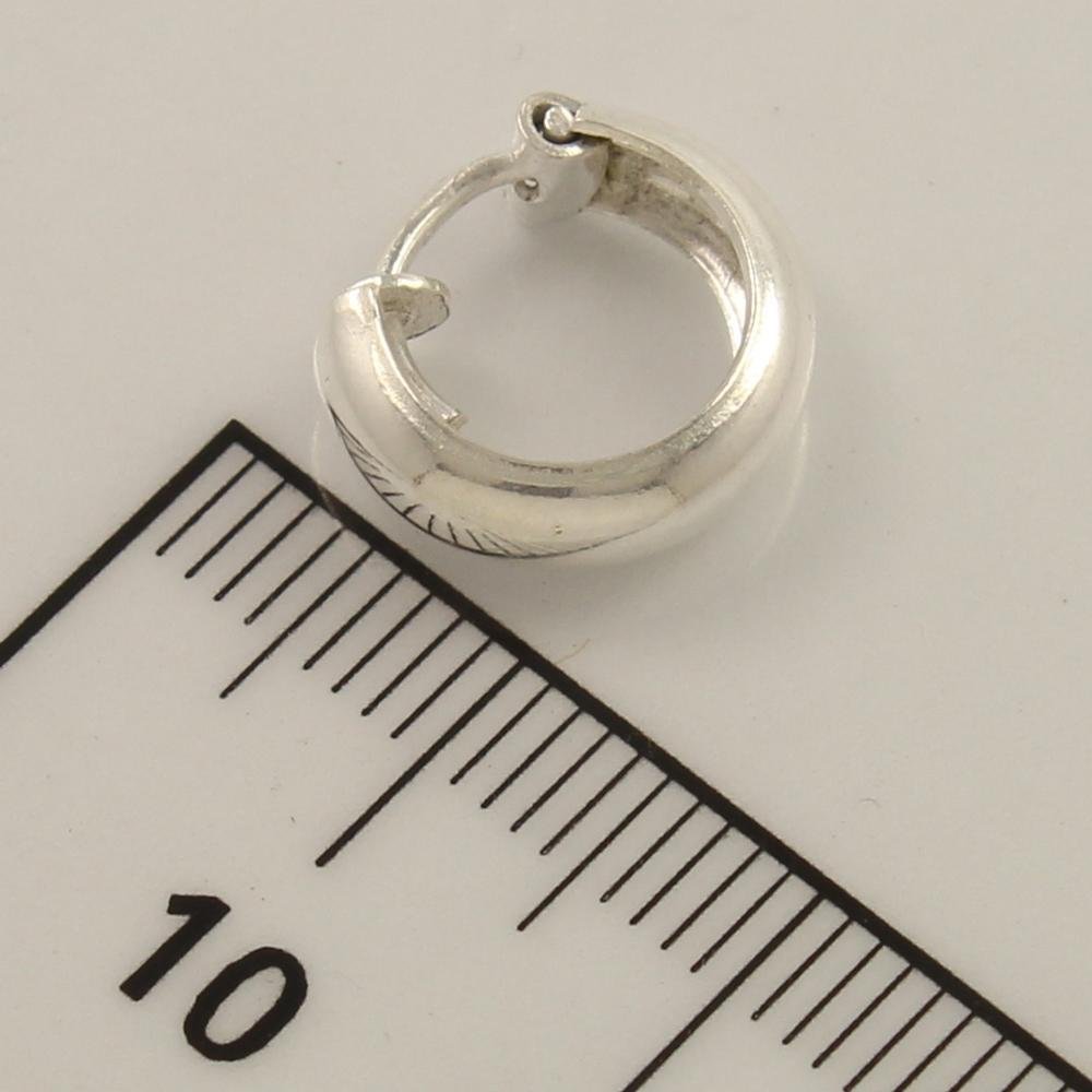 Trending Cuff Hoop Earrings Round 12mm 4mm Thick 925 Sterling Plain Silver Earring Jewelry Manufacturer Earrings Gift For Her