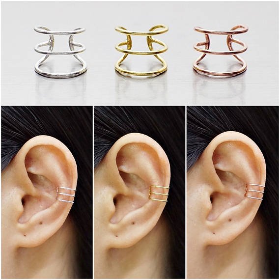 No Piercing Cartilage Ear Jewelry Ear Cuff Wrap For Women Clip On Earrings