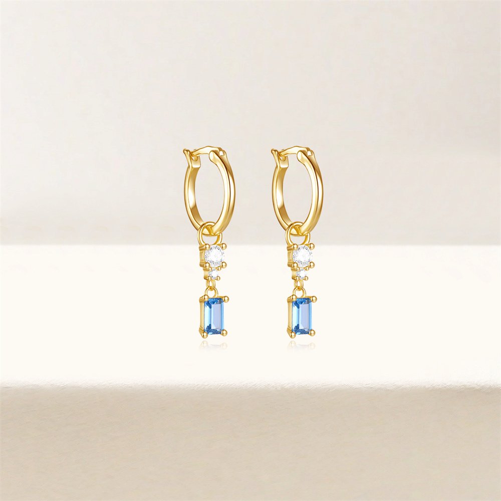 2024 New Trendy Fine Jewelry zircon earrings 925 sterling silver earring gold plated for women silver 925