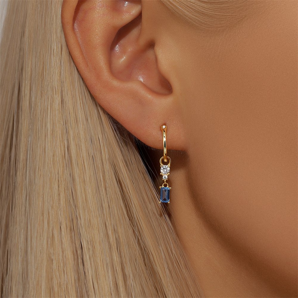 2024 New Trendy Fine Jewelry zircon earrings 925 sterling silver earring gold plated for women silver 925