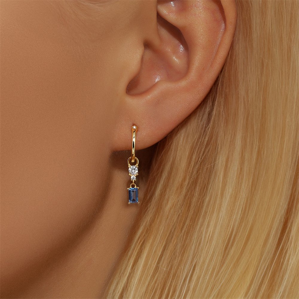 2024 New Trendy Fine Jewelry zircon earrings 925 sterling silver earring gold plated for women silver 925