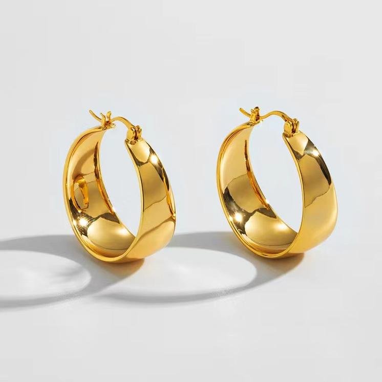 Stainless Steel Alloyboucles d'oreilles tendance 2022 Earrings Ear Cuff Stone Acrylic 18K Made In China Polimer Clay Earrings