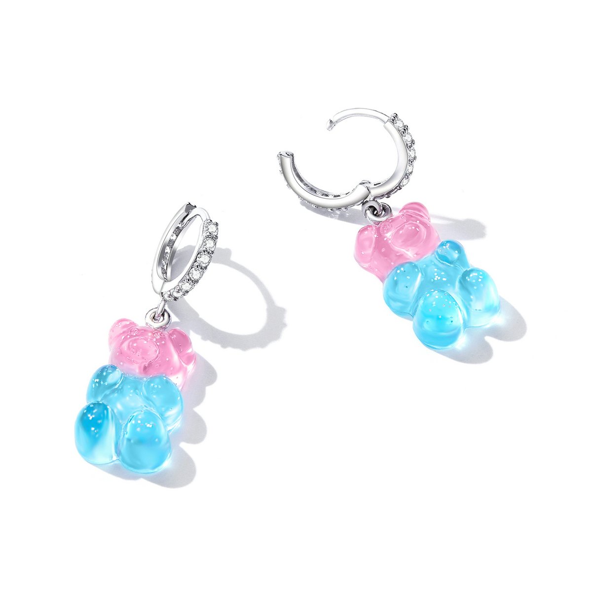 Hot Selling Tear Bear Drop Earrings 925 Sterling Silver Gummy Bear Earrings for Women