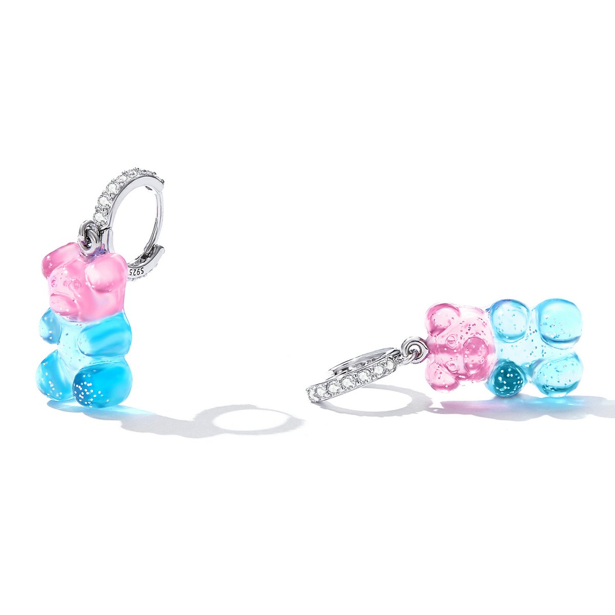 Hot Selling Tear Bear Drop Earrings 925 Sterling Silver Gummy Bear Earrings for Women