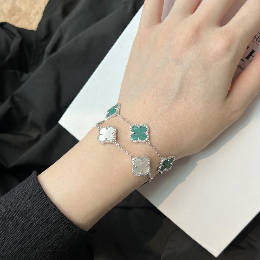 Famous Brand Four Leaf Clover Designer 925 Sterling Silver Clover Necklace Bracelet Earrings Jewelry For Women Fine Jewellery