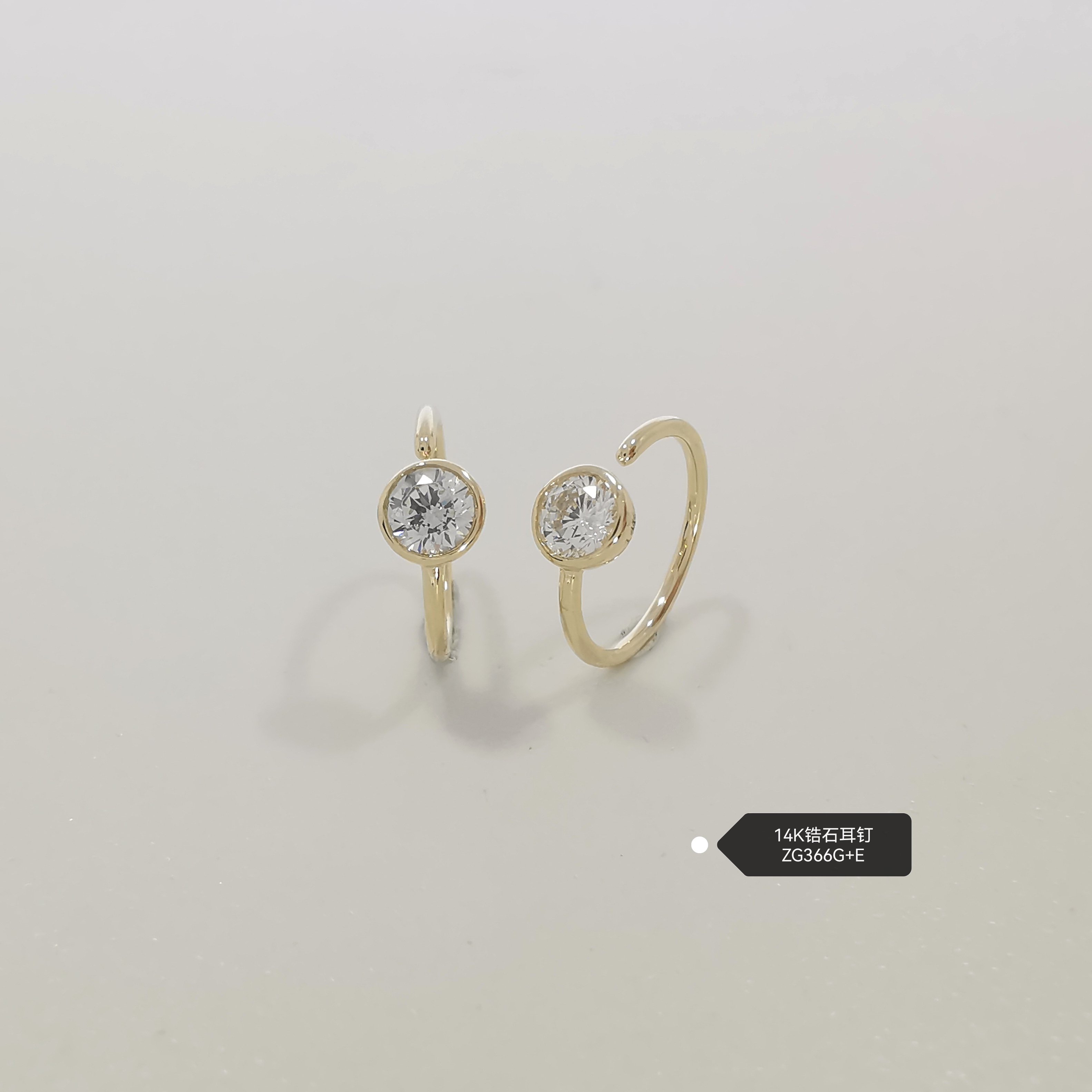 Hot Sell Custom Cuff Earring Real Gold 14K Solid Gold Earrings for Women