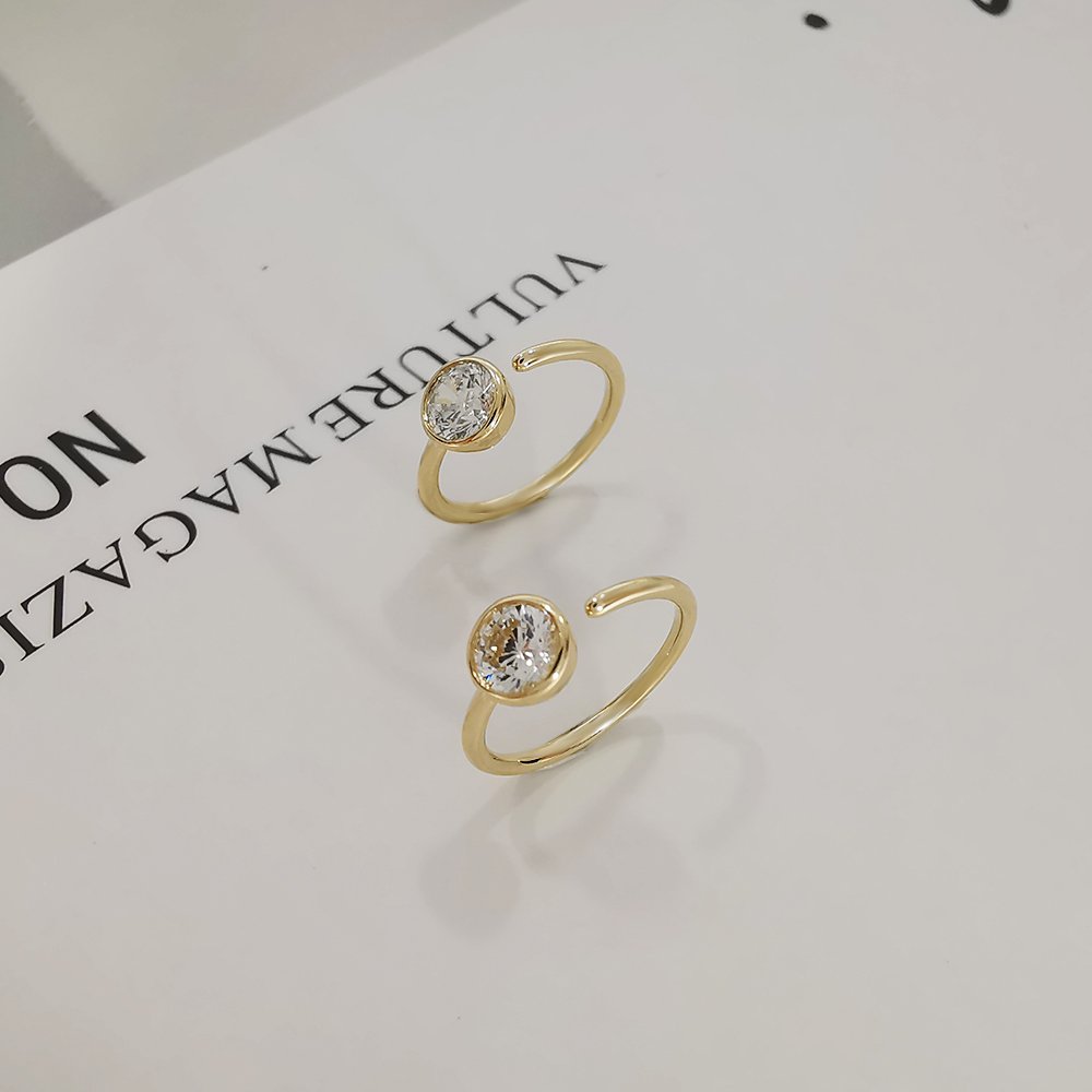 Hot Sell Custom Cuff Earring Real Gold 14K Solid Gold Earrings for Women