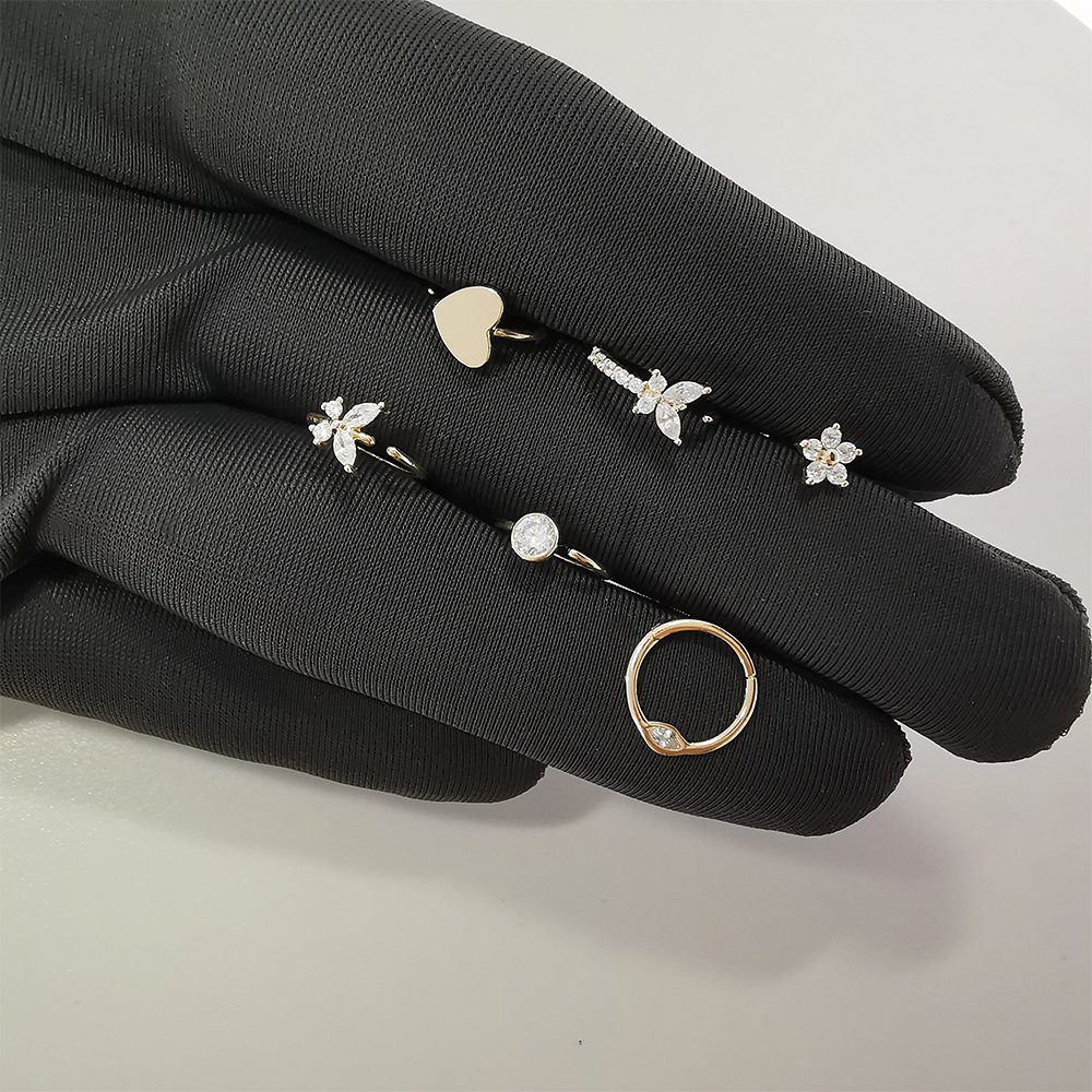 Hot Sell Custom Cuff Earring Real Gold 14K Solid Gold Earrings for Women