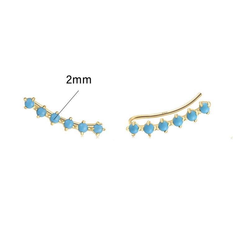 Mercery Fine Jewelry Ear Cuff Earrings 925 Silver 14K Gold Plated Stud Earring Custom Fashion Jewelry Cuff Earrings Women