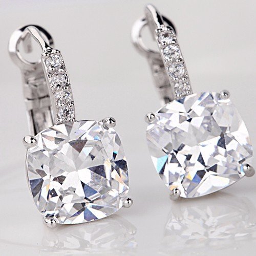 LUOTEEMI Fine Jewelry European Style Geometric Cut Pure CZ Novel Sexy Lady Luxury Latest Dinner Party Fashion Cuff Earring