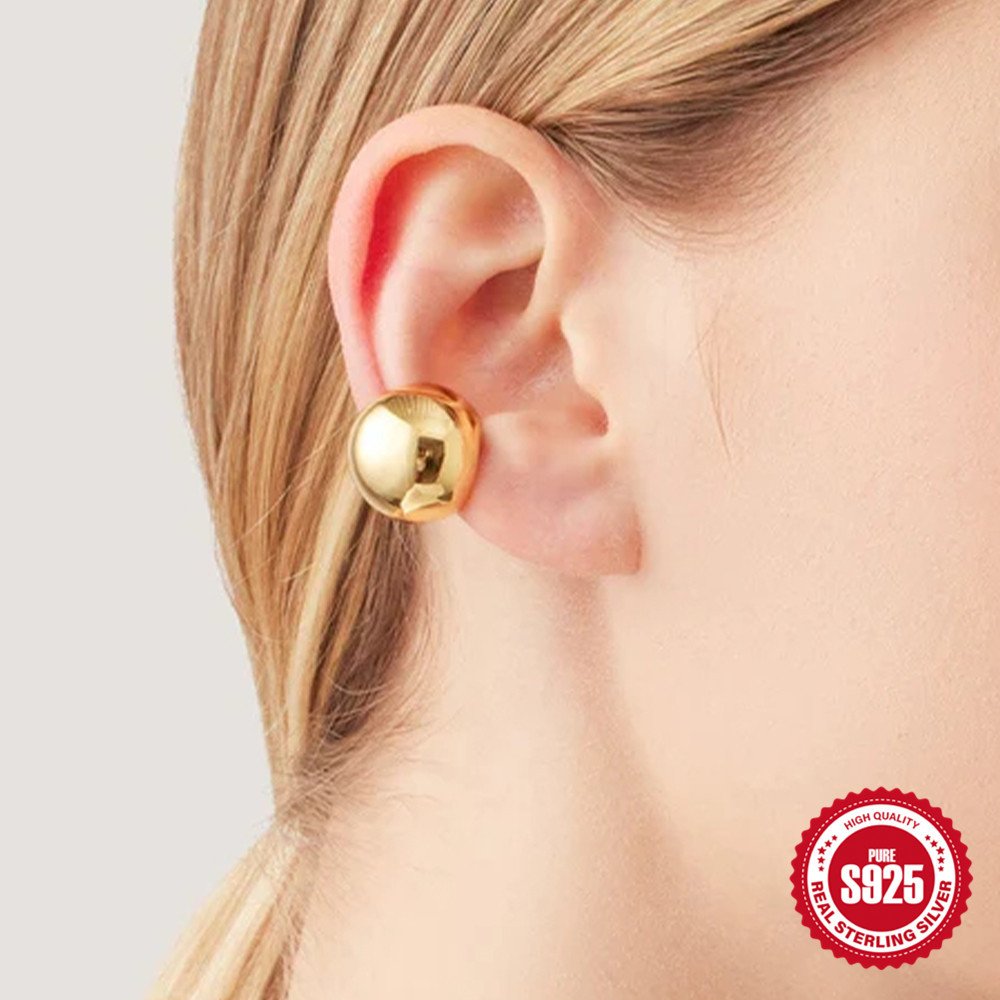 Carline Topsale Fashion Jewelry Clip On Earrings 925 Sterling Silver Non Pierced Ball Earrings Minimalist Earrings For Party