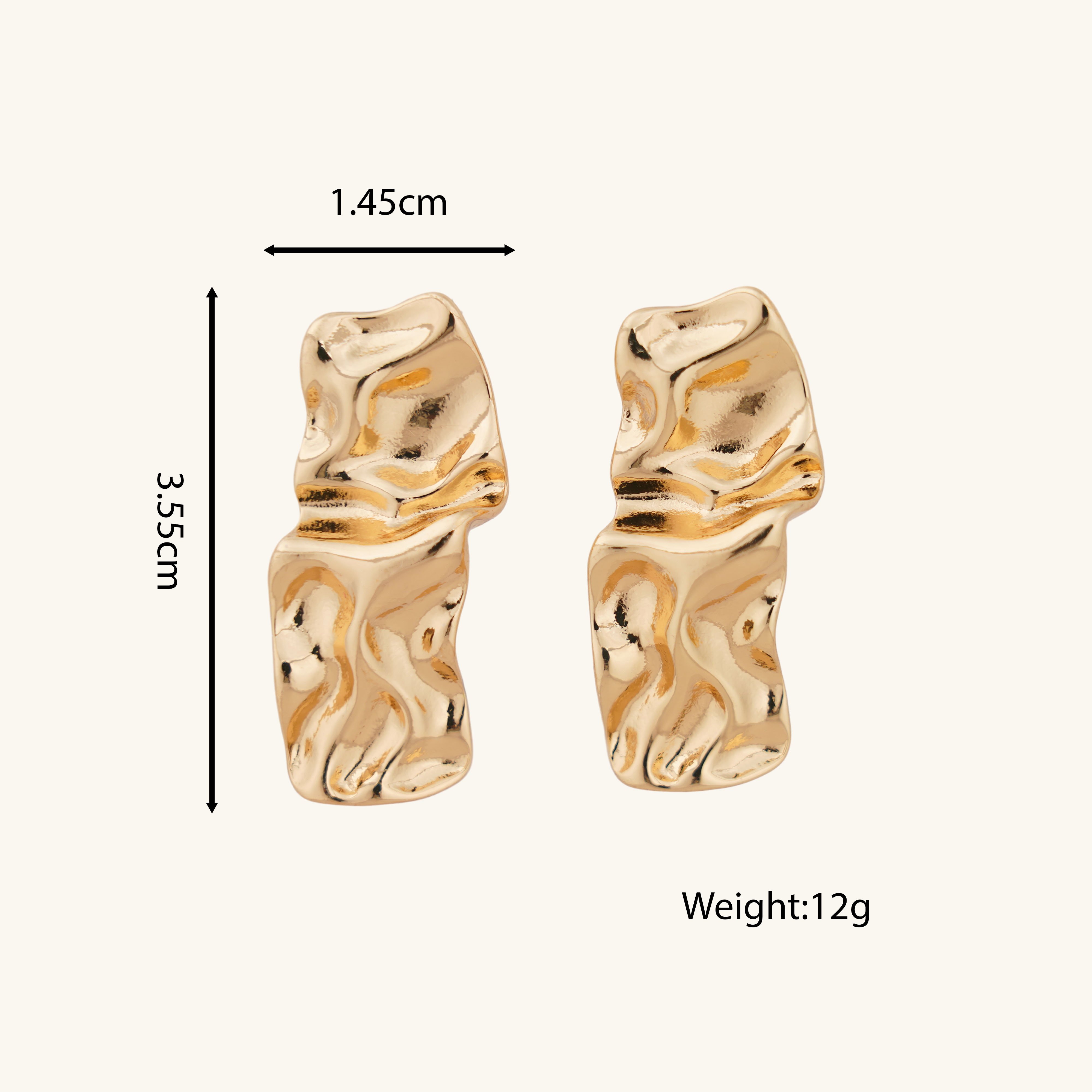 Irregular Square Stud Earrings For Women Tarnish Free Jewelry aretes y accesori por mayor