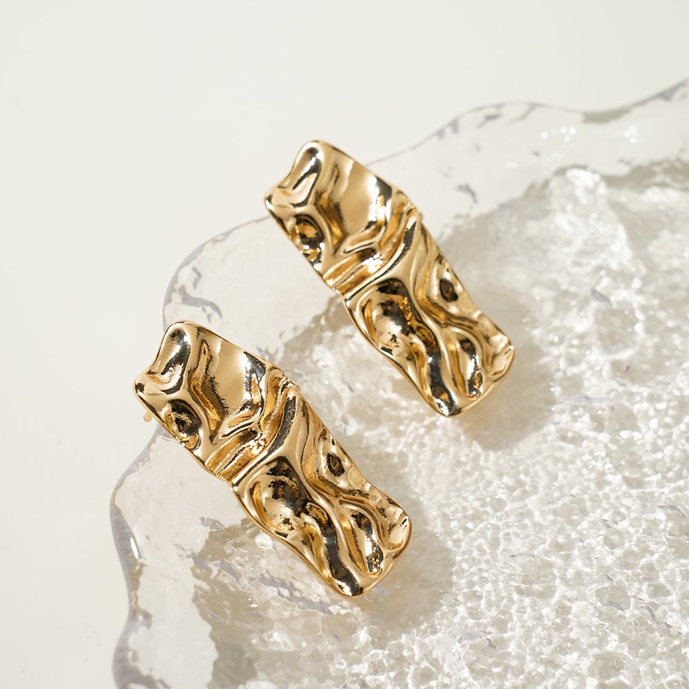 Irregular Square Stud Earrings For Women Tarnish Free Jewelry aretes y accesori por mayor