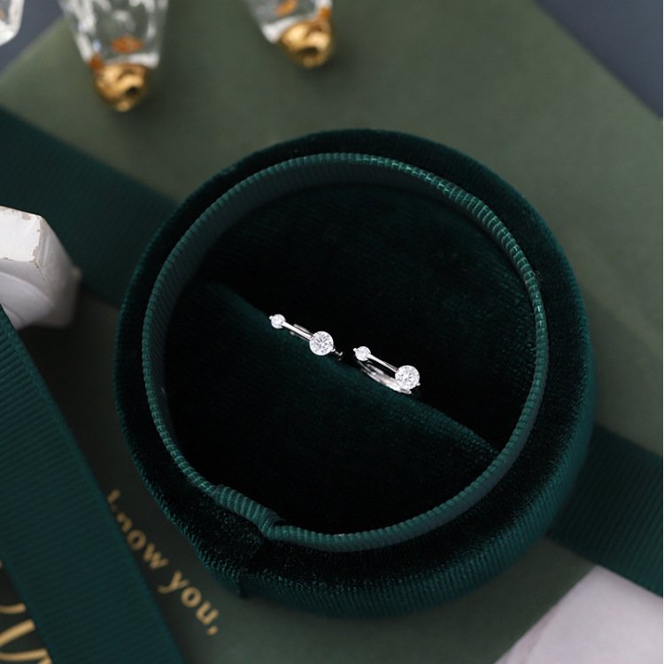 Fine jewelry earrings gold plated 925 sterling silver with diamond CZ dainty hoop cuff earrings for women girls