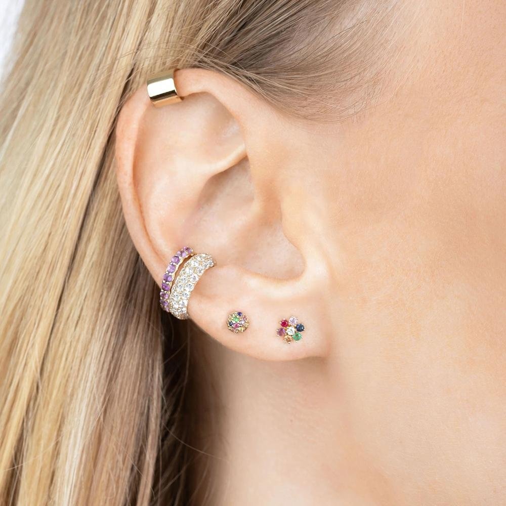 Original Fashion 925 Silver Plain Simple Design Top of Ear Cuff Earring