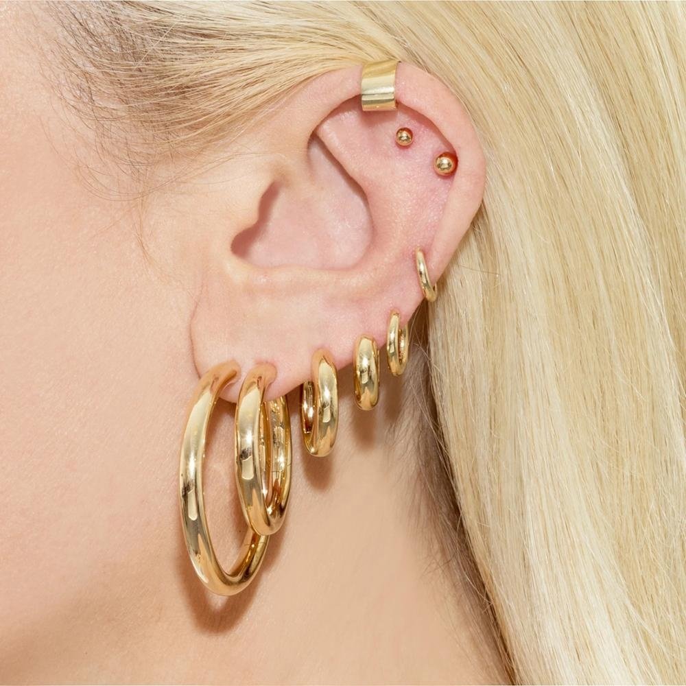 Original Fashion 925 Silver Plain Simple Design Top of Ear Cuff Earring