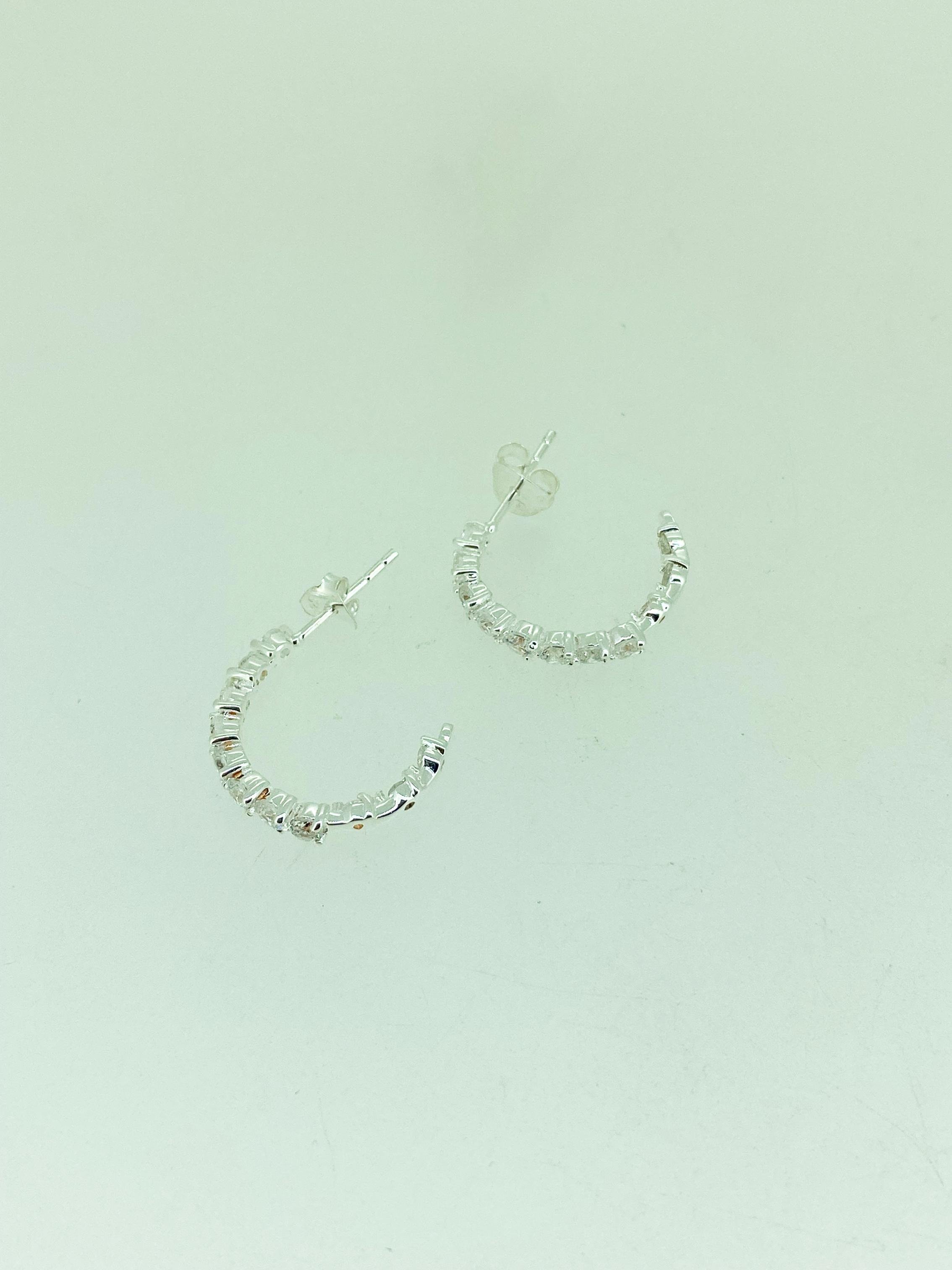 luxury earrings classic design moissanite diamond solid s925 sterling silver fine jewelry moissanite cuff earring for girls