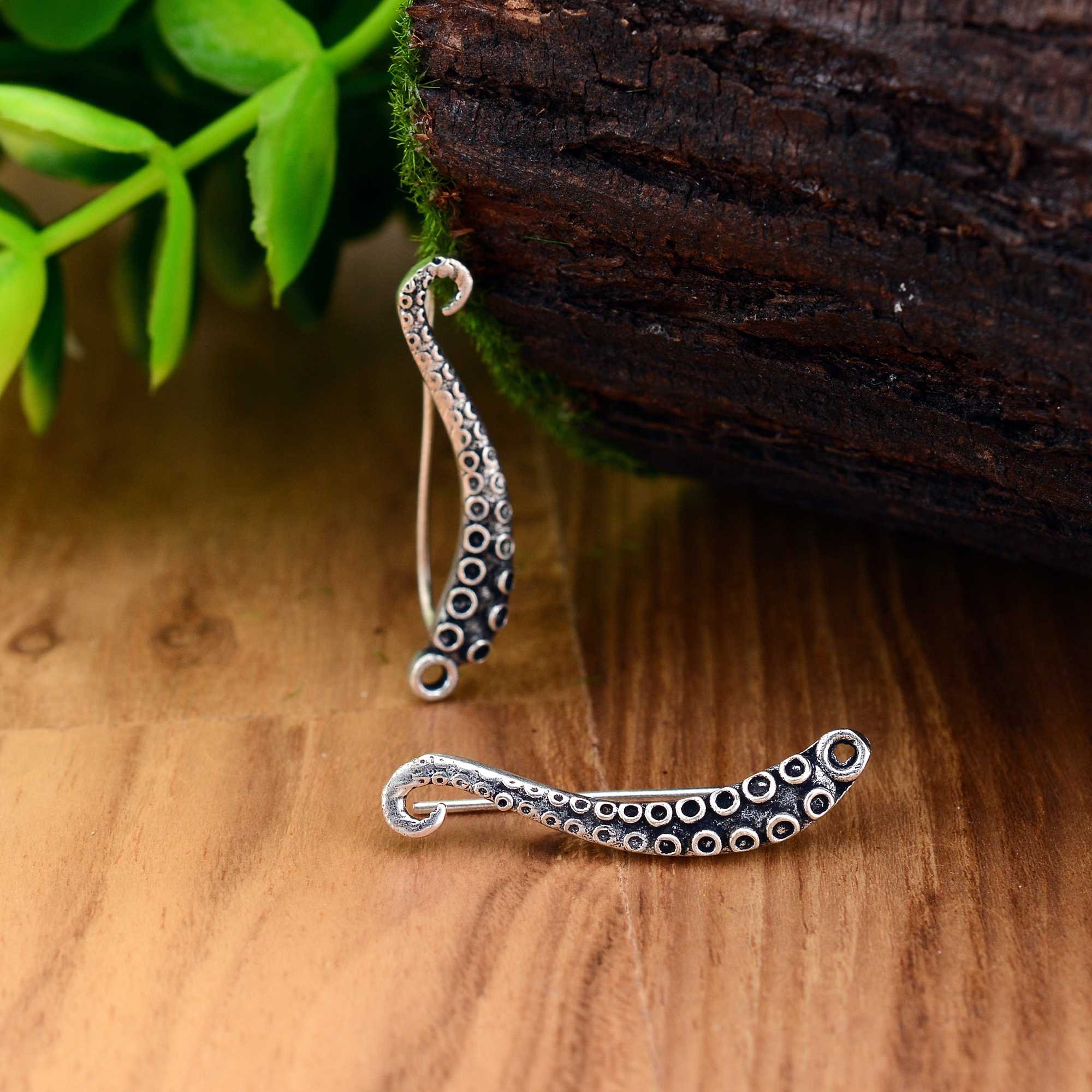 2024 New Vintage Silver Plated Women Ear Climber Earring Trendy Fashion Climber Earring Jewelry