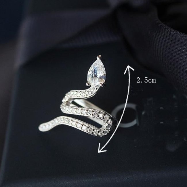 Vintage S925 Silver No Piercing Serpent Ear Cuff Cz Snake Earrings Cuff 925 Sterling Silver Winding Snake Ear Clip Earrings