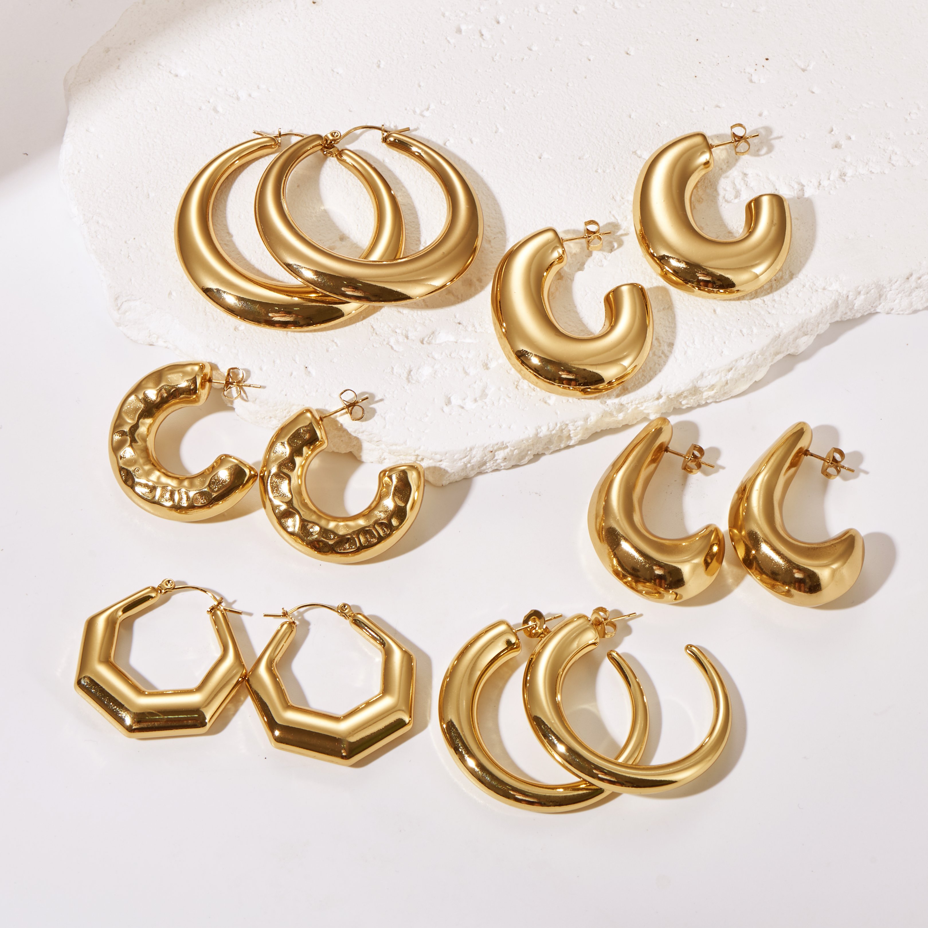 guangzhou Byron jewelry supplier hot selling classic vintage fashion jewelry stud metal hoop earrings for women gift