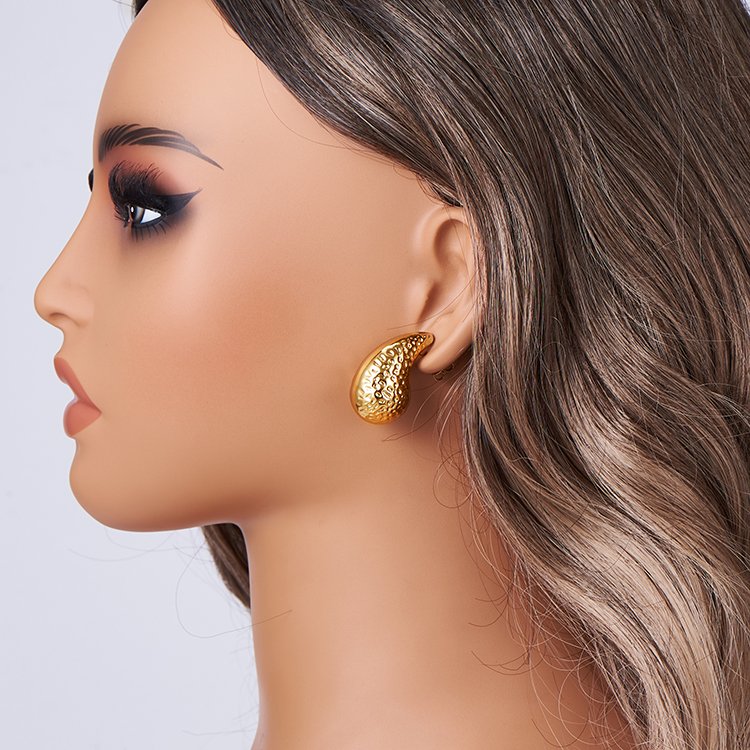 guangzhou Byron jewelry supplier hot selling classic vintage fashion jewelry stud metal hoop earrings for women gift