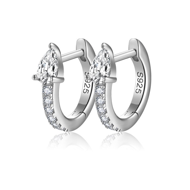 Ruizuan Mixed Earrings Wholesale Jewelry Findings 925 Sterling Silver Handmade Jewelry With Stones Water Drop