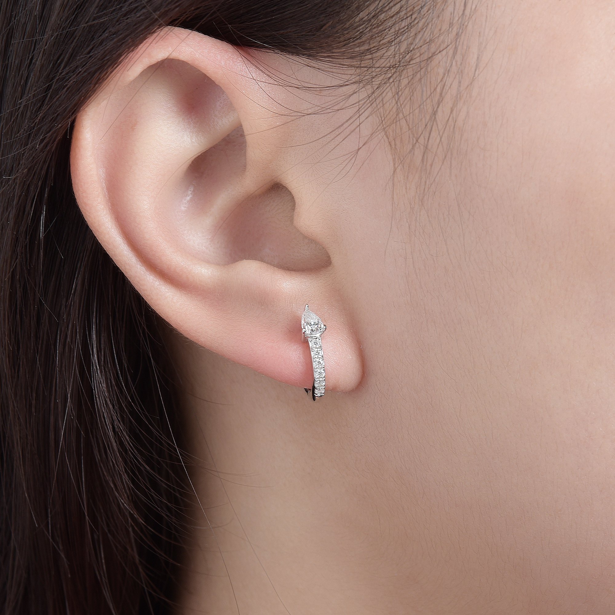 Ruizuan Mixed Earrings Wholesale Jewelry Findings 925 Sterling Silver Handmade Jewelry With Stones Water Drop