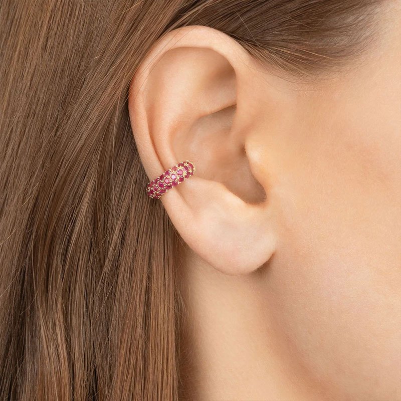 Women's Ear Cuffs Cubic Zirconia 925 Sterling Silver Gold Plated Jewelry Ear Cuff Earrings