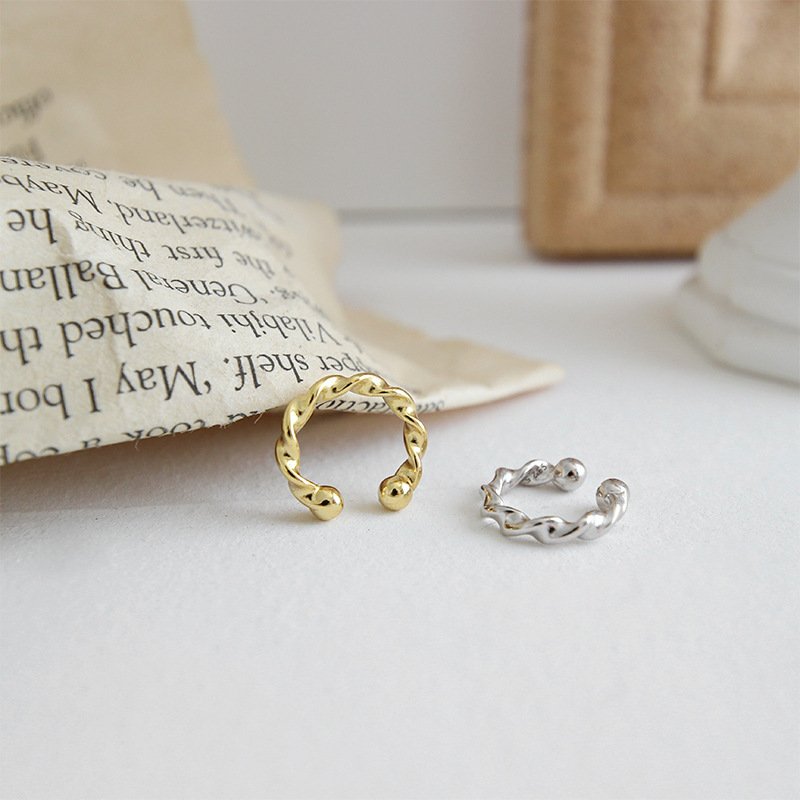 Sterling Silver 925 Jewellery Gold Plated Simple Ear Cuff Fine Jewelry Gold Filled 925 Sterling Silver Earrings For Women