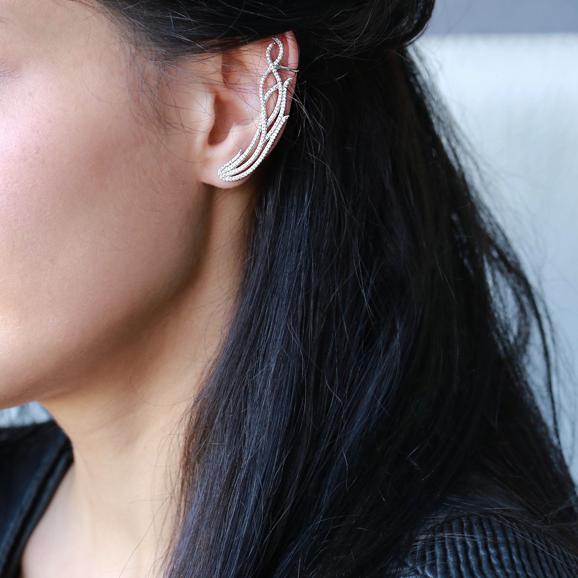 Trendy Design Ear Cuff Wrap Clip Silver Earring Wholesale Handcrafted Silver For Women Earring