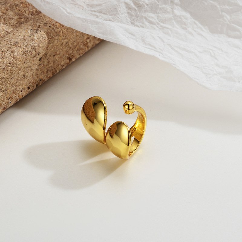 Authentic S925 Sterling Silver Glossy Double-Layer Ear Cuff Clip Wide Ear Bone Buckle without Piercing Fine Jewelry