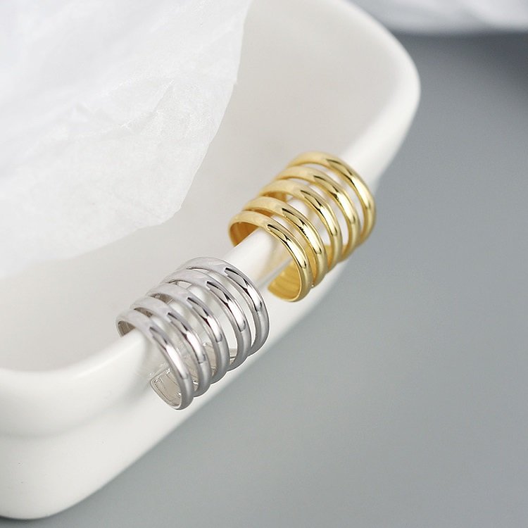 Ear cuff 2023 sterling silver gold plated multi layered sinhle ear cuff earring