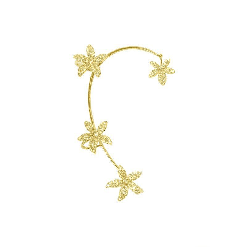 Trendy Butterfly Earrings Clip On Earrings Butterfly Ear Cuff for Women Crystal Flower Aesthetic Ear Accessories