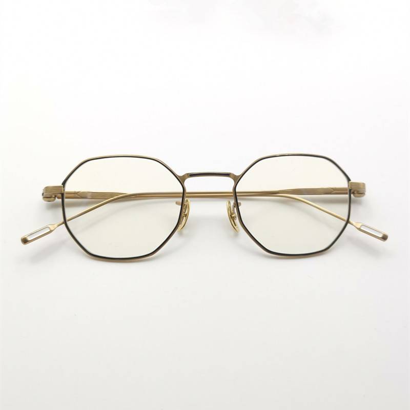 Yuichi toyama men's and women's hexagonal myopia glasses frame retro fashion polygonal lenses Tokyo